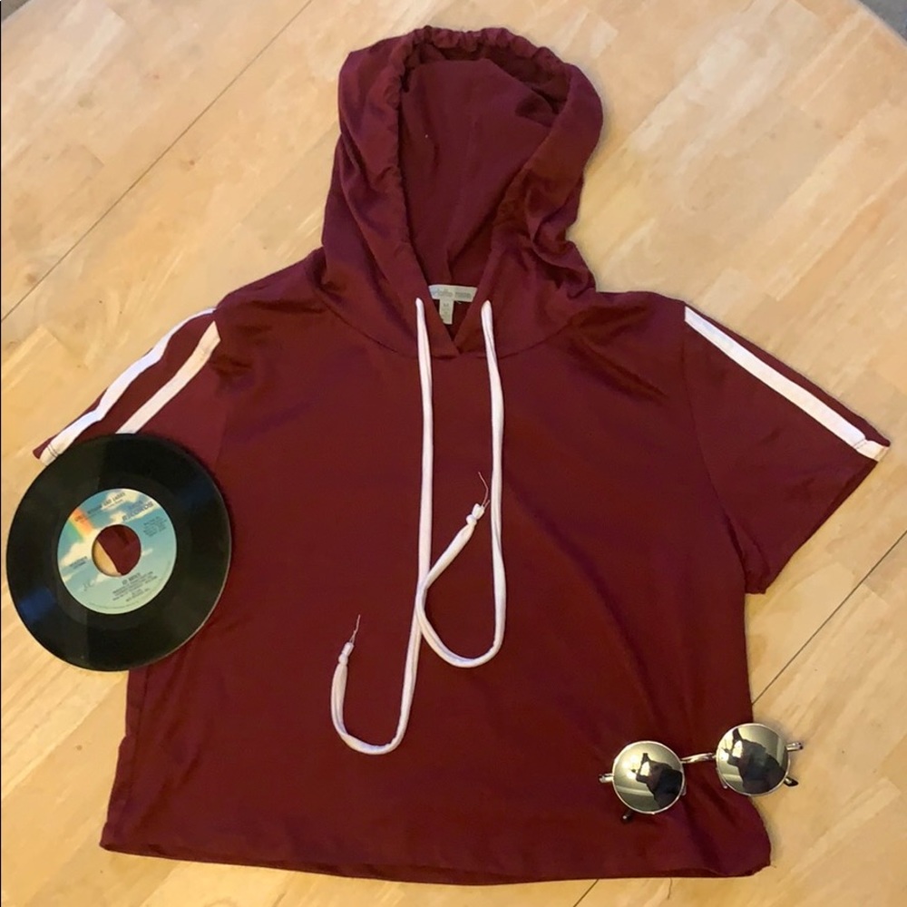 maroon charlotte russe crop top